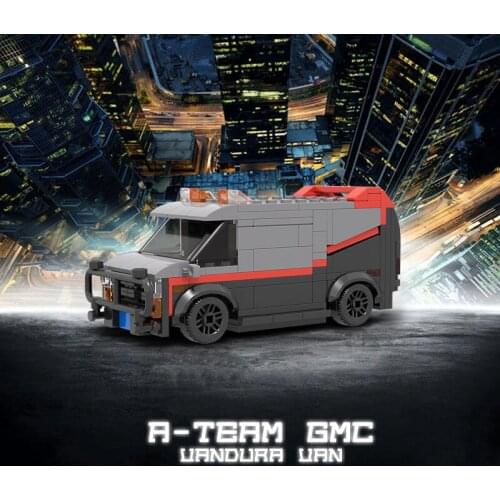 MOC Retro A-Team GMC Vandura Van Simulation Car Model Building Blocks Diy MOC Toy Bricks Educational Christmas Gift Children