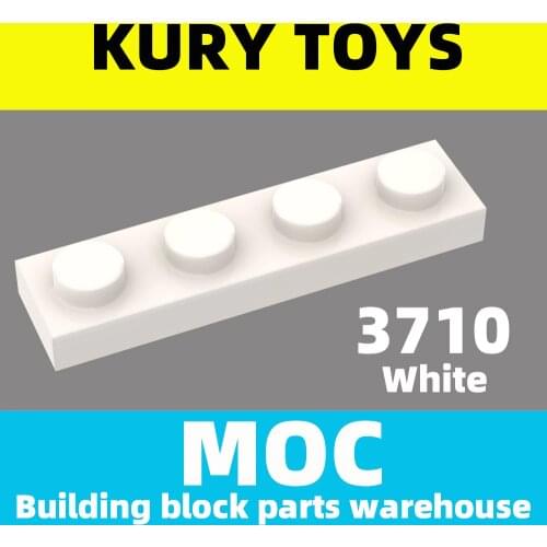 Kury Toys DIY MOC For 3710 100pcs Building block parts For Plate 1 x 4 For toy brick