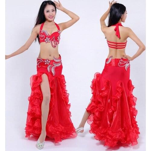 New desigh Top-Grade Egyptian Belly Dance Outfit Set Sexy Egypt Belly Dance Costumes Professional dancing Clothes Dress 8 colors