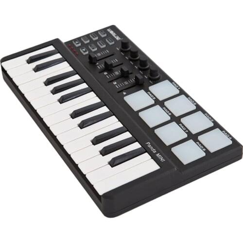 New WORLDE Panda MIDI Keyboard MIDI controller and Drum Pad MINI 25-Key Ultra-Portable USB MIDI Keyboard Controller