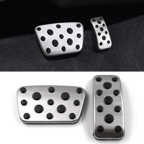 For Toyota Camry XV40 XV50 2006-2017 Non-drilling Car Gas Fuel Brake Pedal Stainless Steel Cover Pad Case Trim Frame Accessories