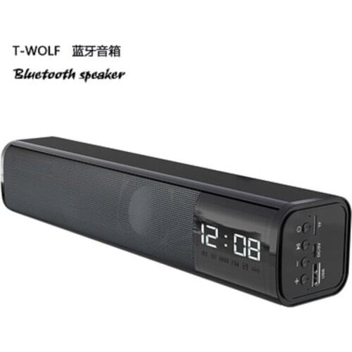 Portable Wireless Bluetooth Speaker Multifunction Speaker Desktop TF SD Card Mobile Phone Multimedia Alarm Clock Sound Box FM