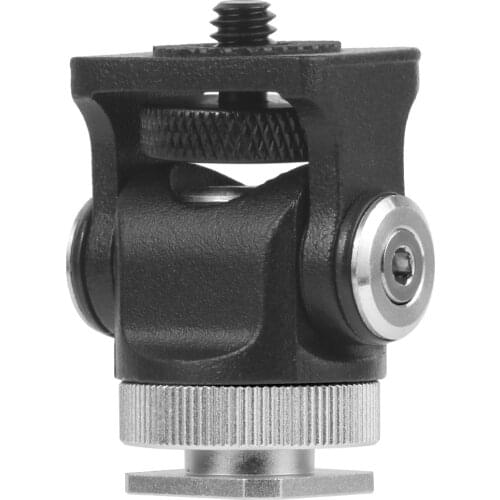 Camera Monitor 180° Rotary Mini Ball Head Hot Flash Mount Adapter for DSLR Microphone Video Monitor Tripod Stand Extend Bracket