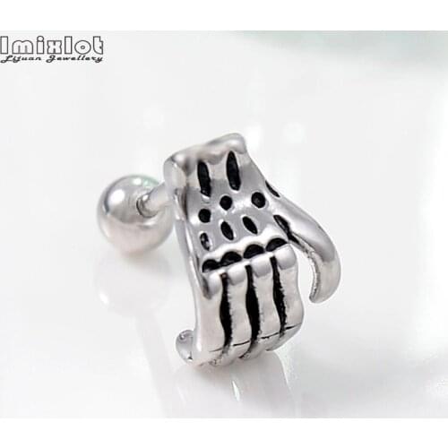 Palm Lip Stud Ring Steel Ear Tragus Cartilage Piercing Oreja Earring Ear Stud Palm Helix Sexy Body Piercing Jewelry