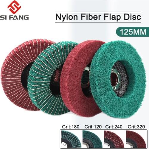 5" inch Nylon Fiber Flap Polishing Grinding Disc Scouring pad Buffing Wheel Non-woven 125mm for Angle Grinder