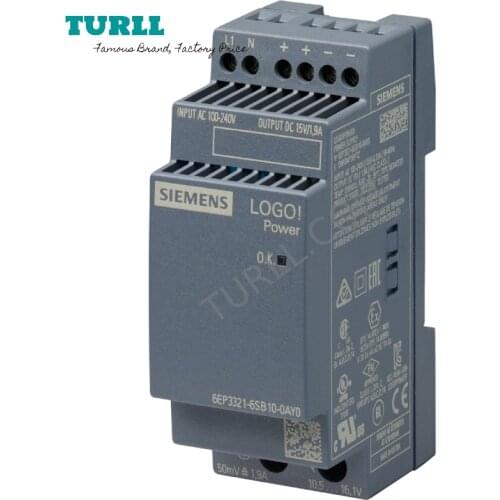 SIEMENS LOGO 15 V / 1.9 4 A Stabilized Power Supply Input: 100-240 110 300 85 264 V AC Output: DC 6EP3321-6SB10-0AY0 6EP3322