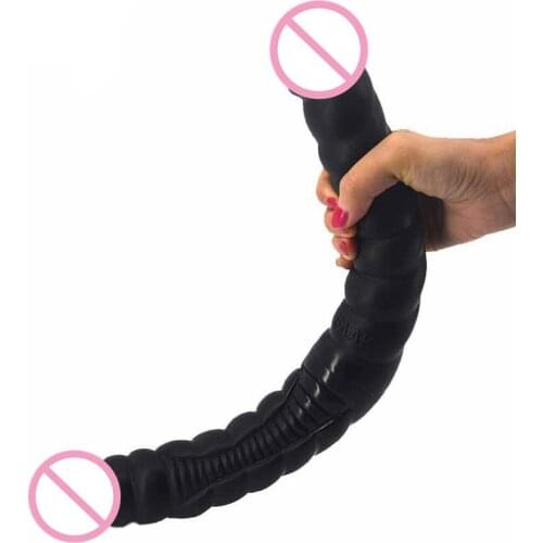 Super Long Double Screw Thread Anal Dildo,Realistic Penis Vagina Ass Stimulate Dildos Sex Toys For Woman Lesbian Masturbation