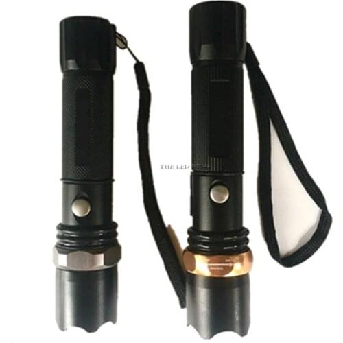 6000LM LED Flashlight Rechargable T6 5 Lighting Mode Waterproof Torch Telescopic Zoom Stylish Portable Suit for hunting fishing