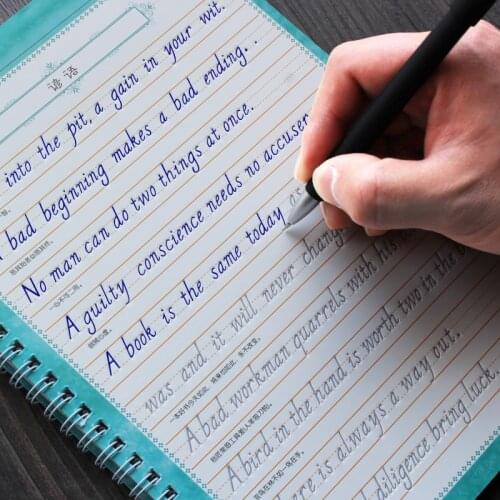 3 Books/Set Round Font Chinese And English Copybook For Calligraphy Student Adult Copy Book Handwriting Practice Book for kids