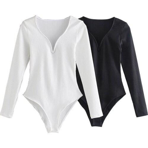 2021 New Summer Autumn Jumper Bodysuit Women Casual Sexy Slim Long Sleeve Jumpsuit Romper Girl Striped Solid Brand Suit