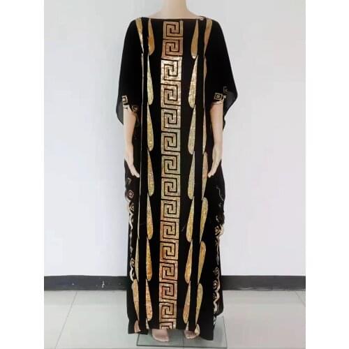 2 Pieces Set Lady Long Dress Women O Neck Short Sleeve Loose Dress 2021 Fashion New Maxi Silk Sequins African Dress