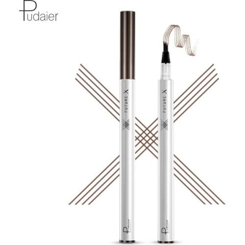 Pudaier Liquid Caner Eyebrow Pencil Micro-Carving 4-Fork Head Water-Proof 3-Dimensional Long-Lasting Color Natural Makeup Gift