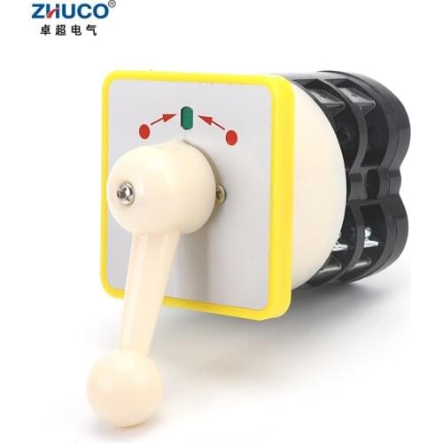 ZHUCO LW5D-16/B0331.2 Reset 16A Three Position Two Pole Rotary Changeover Cam Switch Panel Mounted For Electrician Using Tools