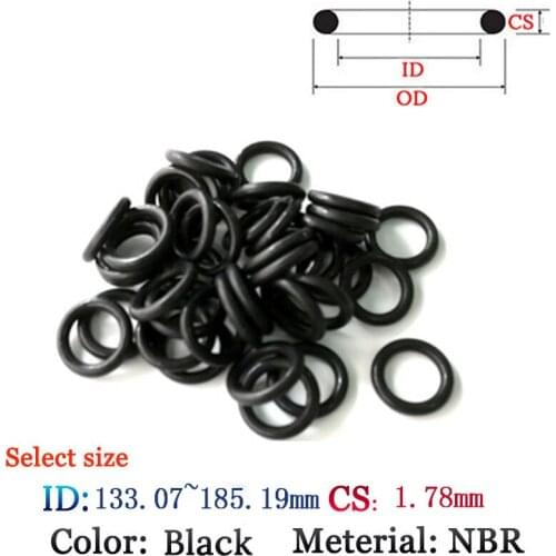 1.78mm Fluoro Rubber O-Ring 10pcs Washer Seal Plastic gasket Silicone ring film oil and water seals gasket NBR material Ring