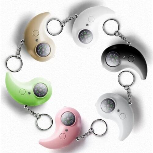 1Pc 130dB SOS Alarm With LED Light, Portable USB Charging Emergency Alarm Outdoor Safety Compass Alert Survival Tools Decoration