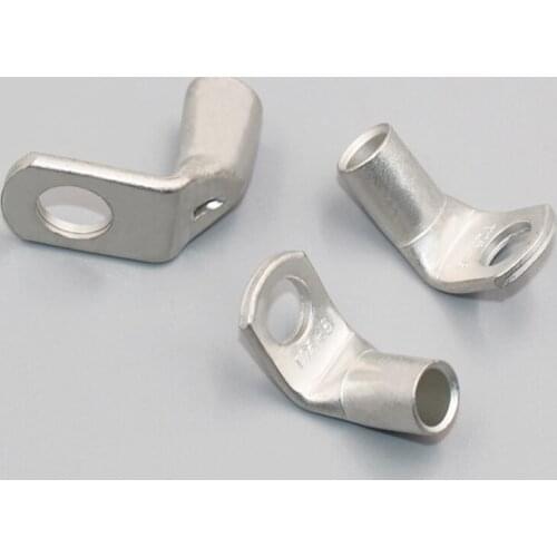 2pcs Tinned right angle TYF90 degree bend copper nose 25-8 terminal block copper joint copper wire nose connector