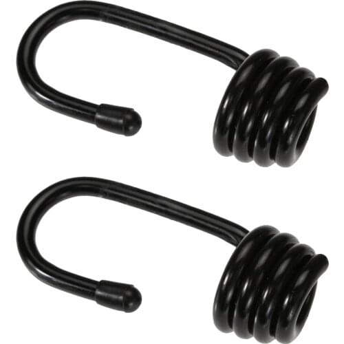 2pcs Black Coated Steel Hook End for 8mm Elastic Bungee Rope Shock Cord camping equipment
