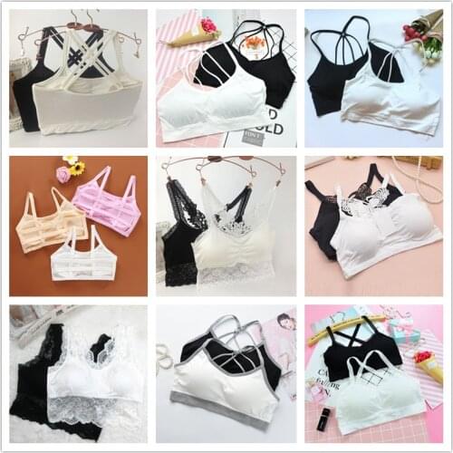 2pcs Girls Students Wire Free Bras Young Girl Comfortable Breathable Training Bra Kids Intimates Bras Children Underwear