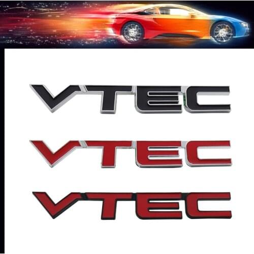 3D Premium VTEC car Hood Fender trunk Rear Bonnet Nameplate Decal Emblem Badge Sticker for Civic Accord Odyssey Spirior CRV SUV