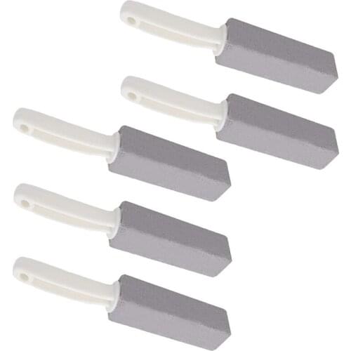 5Pcs Pumice Cleaning Stone with Handle Toilet Bowl Cleaning Brush Cleaner Hard Water Ring Remover