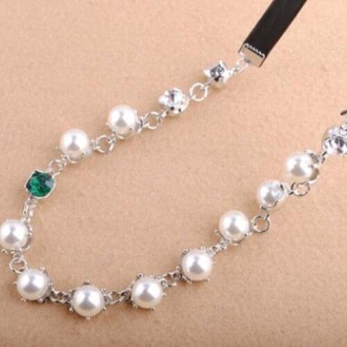 2021 Promotion Real Coroa Coroa De Noiva Bride Europe And The Jewelry Leather String Pearl Gem Hair Headband Can Make Necklaces