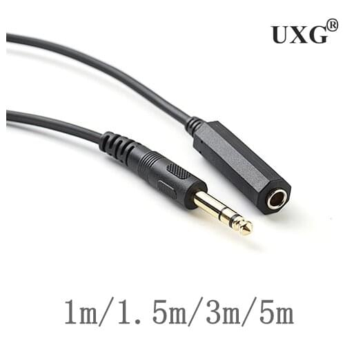 6.5mm 6.35mm Jack Audio Cable 6.35 Jack Male to Female Aux Cable 1m 5m 3m for Guitar Mixer Amplifier Bass 6.35mm Aux Cable
