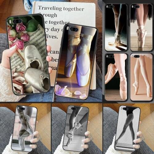 Ballerina Dance Ballet Girl Shoes Phone case For Xiaomi Mi Max Note 3 A2 A3 8 9 9T 10 Lite Pro Ultra black tpu hoesjes fashion