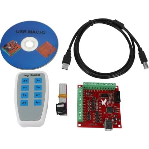 Cnc Usb 4 Axis Mach3 100 Khz Usb Motion Control Card Breakout Board 12-24V With Jog Handler For Cnc Engraving Free-Drive