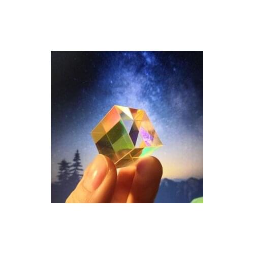Color-collecting Prism 6-sided Light Cube With Color Prism Square Prism Optical Glass Lens Experiment Instrument