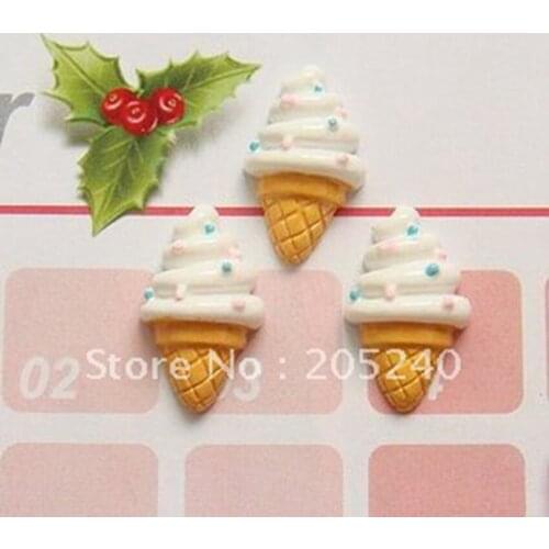 For DIY Phone Case Decoration 20pcs Hot Sale Kawaii Resin Icecream