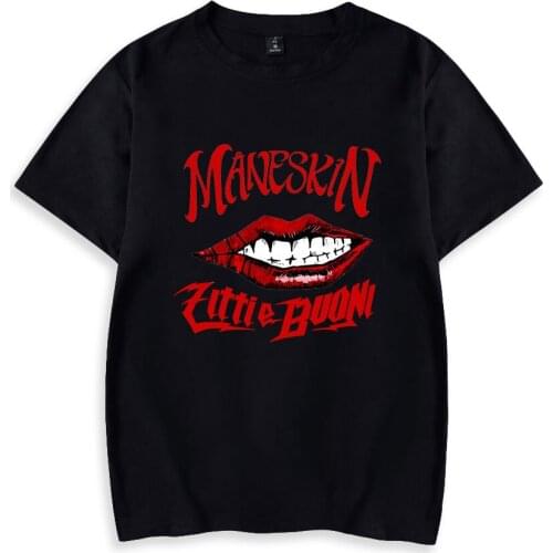 Hot Summer Maneskin Pure Cotton Printed T-Shirt Men Women T-Shirts Oversized Sweatshirts Kpop Harajuku Girls Tops Unisex Clothes