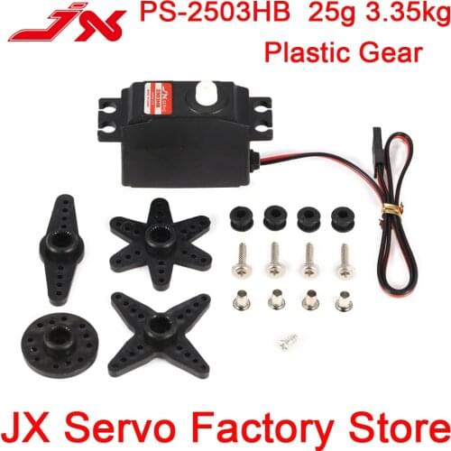JX Servo PS-2503HB 25g 3.35kg Plastic Gear Analog Core Mini Servo Motor for 1/12 RC Car Boat Robot Arm Helicopter Airplane Acces