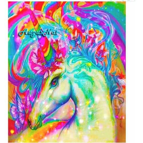 Horse diamond painting full square unicorn wall art diamond embroidery decor diamond dots painting animals mosaic pictures gift