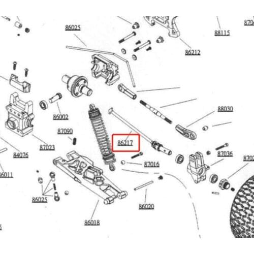 Original OFNA/HOBAO RACING 86217 132mm Cross Universal Joint For HYPER 1/8 ST PRO TUGGY