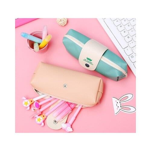1 piece / Kawaii pencil case PU gift Estuches school pencil case pencil case stationery bag student supplies stationery