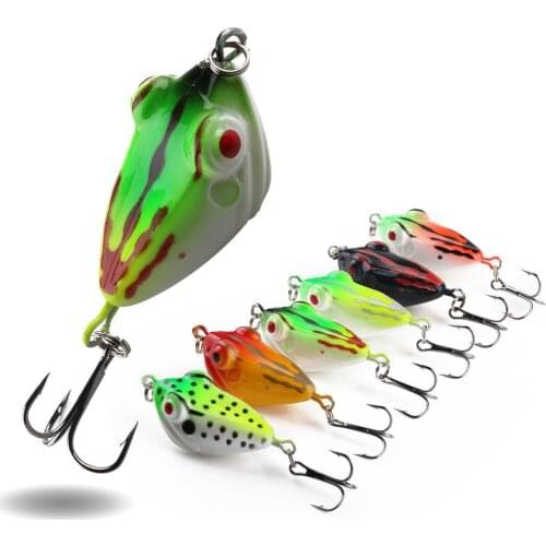1pcs Mini Hard Frog Fishing Lures 40mm 6g Crank Baits with Hook Isca Artificial Lure for Black Fish Wobbler Fishing Tackle