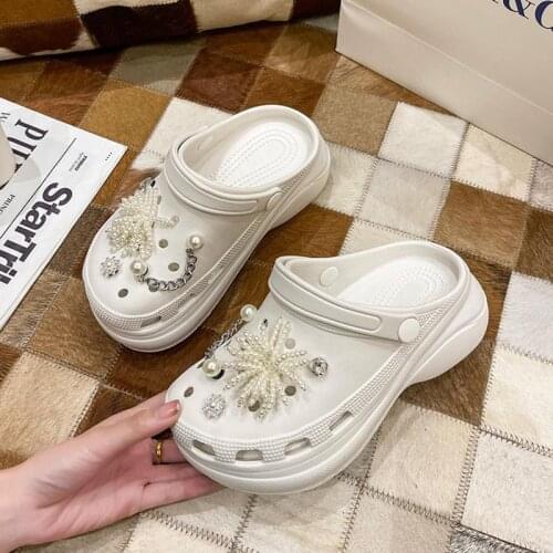 Summer Women Jewelry Slippers Clogs Shoes Garden Shoes Wedges Beach Antiskid Girls Flip Flops Fashion Platform Sandals For Women