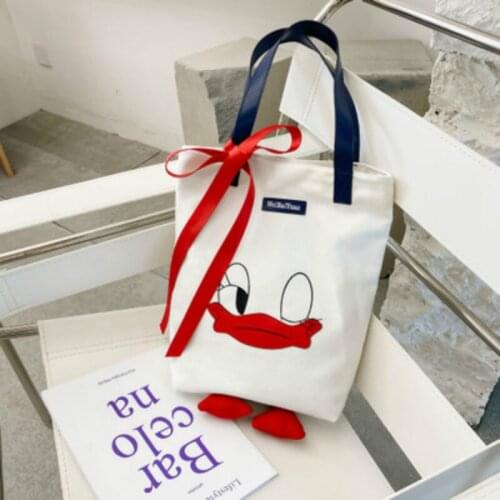 Donald Duck Handbag canvas shoulder bag new yellow duck handbag female bag large capacity shoulder bag female