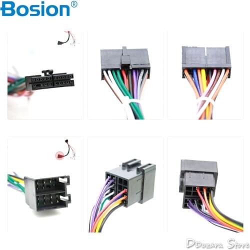 Universal ISO Wire Harness Female Adapter Connector Cable Radio Wiring Connector Adapter Kit for Auto Car Stereo System