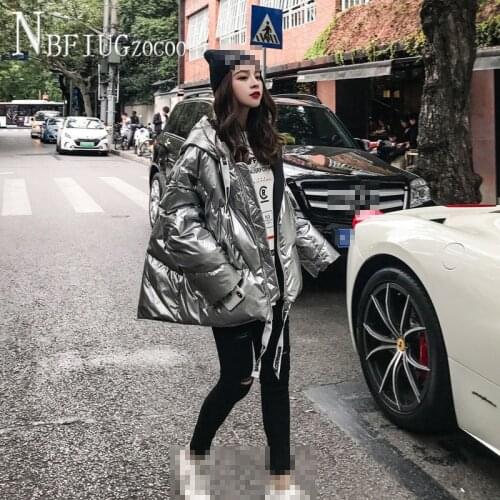 Silver Black Colors Women Parkas S-XL Short Style Casual Female Outwear Coat