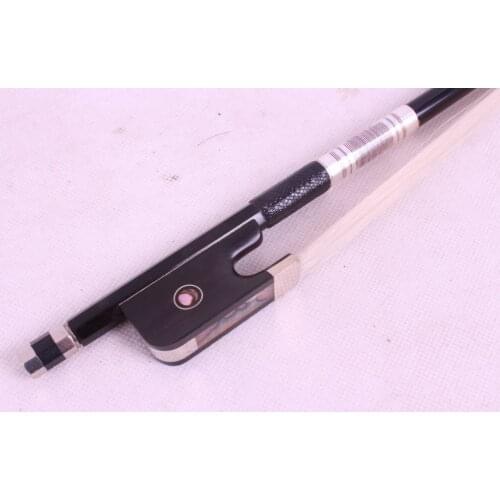 1 pcs 4/4 Cello Bow black Carbon fiber Round Stick Ebony fro g High Quality New #DT-054