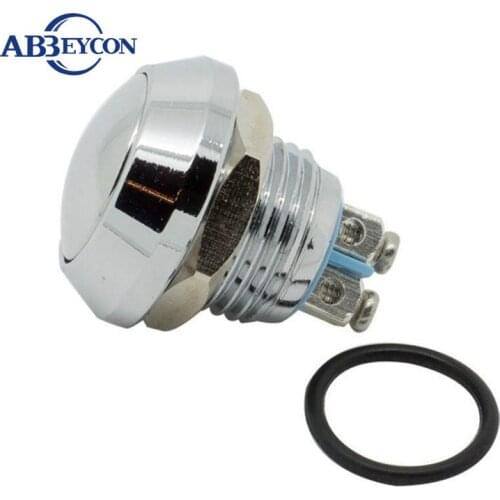 12mm Domed Metal Momentary Button Switch Screw Terminal Normally Open IP65 Doorbell Car Vehicle Automotive Push Button