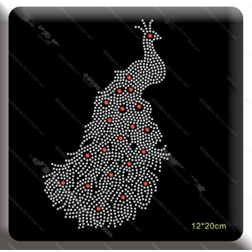 2pc/lot Phoenix iron on crystal transfers design hot fix rhinestone rhinestone iron on transfers designs for shrit