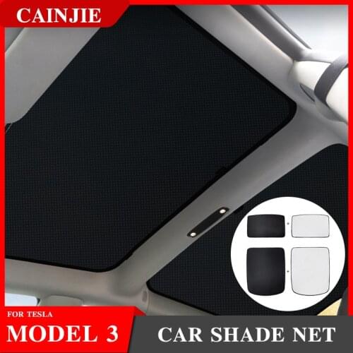 Model3 Sunshade Car Sun Visor Rear Front For Tesla Model 3 Accessories Car Shade net Roof Skylight Shades Protector Model Three