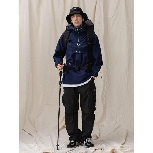 Men Pants Trousers Pants Shorts Splicing Capacity Pockets Urban Outdoor Streetwear Techwear Aesthetic