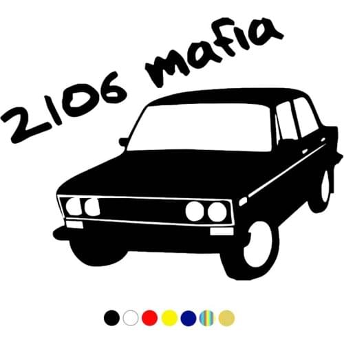 CS-1095#15*20cm VAZ 2106 Mafia funny car sticker vinyl decal silver/black for auto car stickers styling car decoration