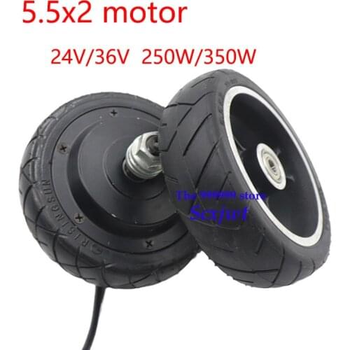 Electric Scooter 5.5x2 Motor Tire and Front Wheel Tyre 24V 250W 36V 350W Brushless Motor Scooter Moter Accessories