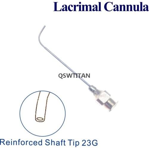 High quality Lacrimal Cannula with reinforced shaft curved ophthalmic eye instruments