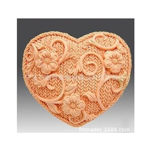 Sweet heart 3D silicone soap molds fondant cake chocolate molds for the kitchen cake decorating Sugarcraft FM177