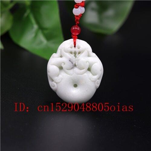 Natural White Chinese Jade Pixiu Pendant Necklace Charm Jewellery Carved Tiger Amulet Fashion Accessories Gifts for Women